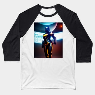 Curves in Space: Afrofuturistic Tee T-Shirt Baseball T-Shirt